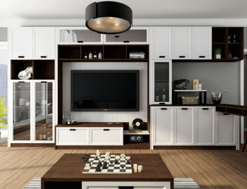 Custom design TV cabinets with glass door